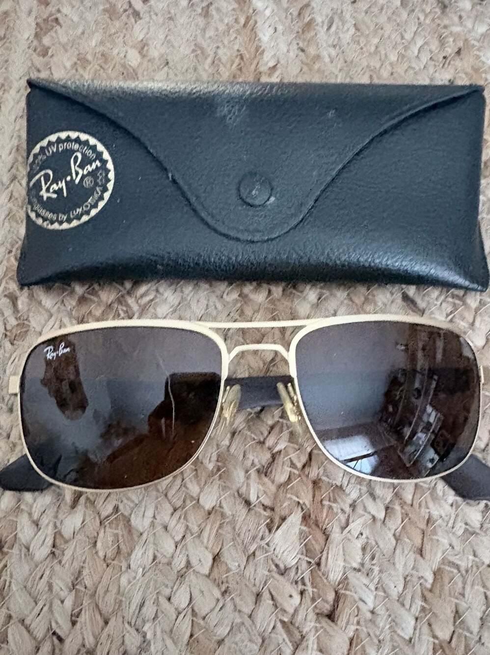 Ray-Ban RB3524 112/73 Arista Gold Sunglasses with Brown Lenses